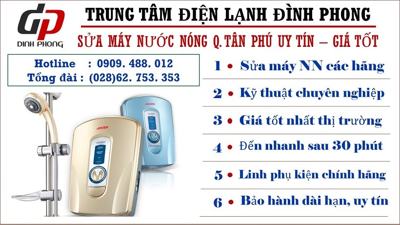 Sửa máy nước nóng quận Tân Phú